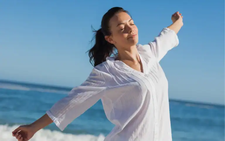 A Woman practicing streching an effective ways to release stress.